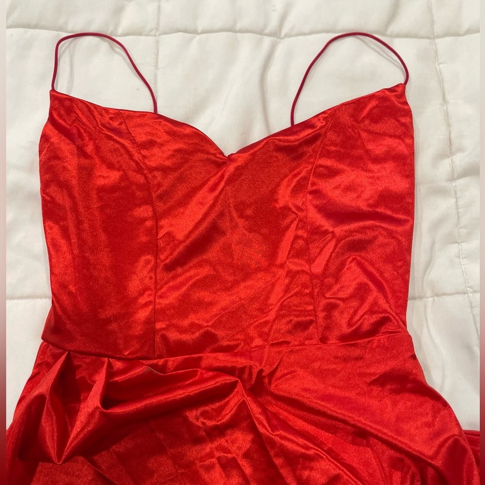 Red long dress